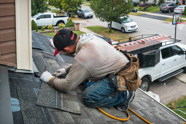 Professional Roofing technician working in Holcomb, IL